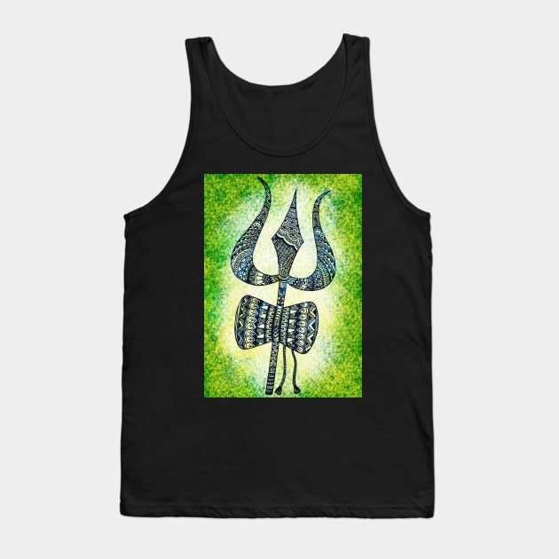 Shiva's Trident - Textured Tank Top by Shweta.Designs